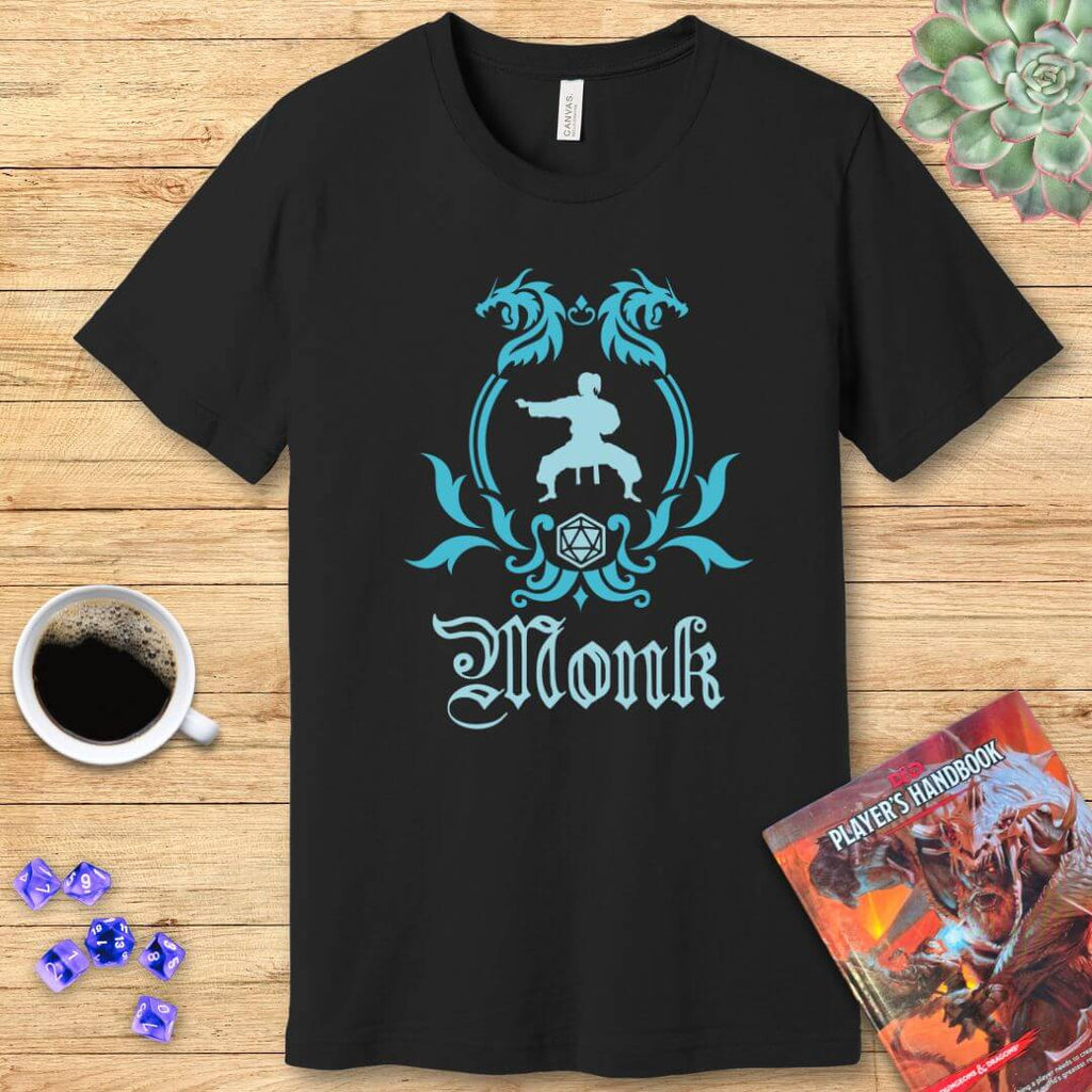 D&D Monk Class Simple Emblem T-Shirt
