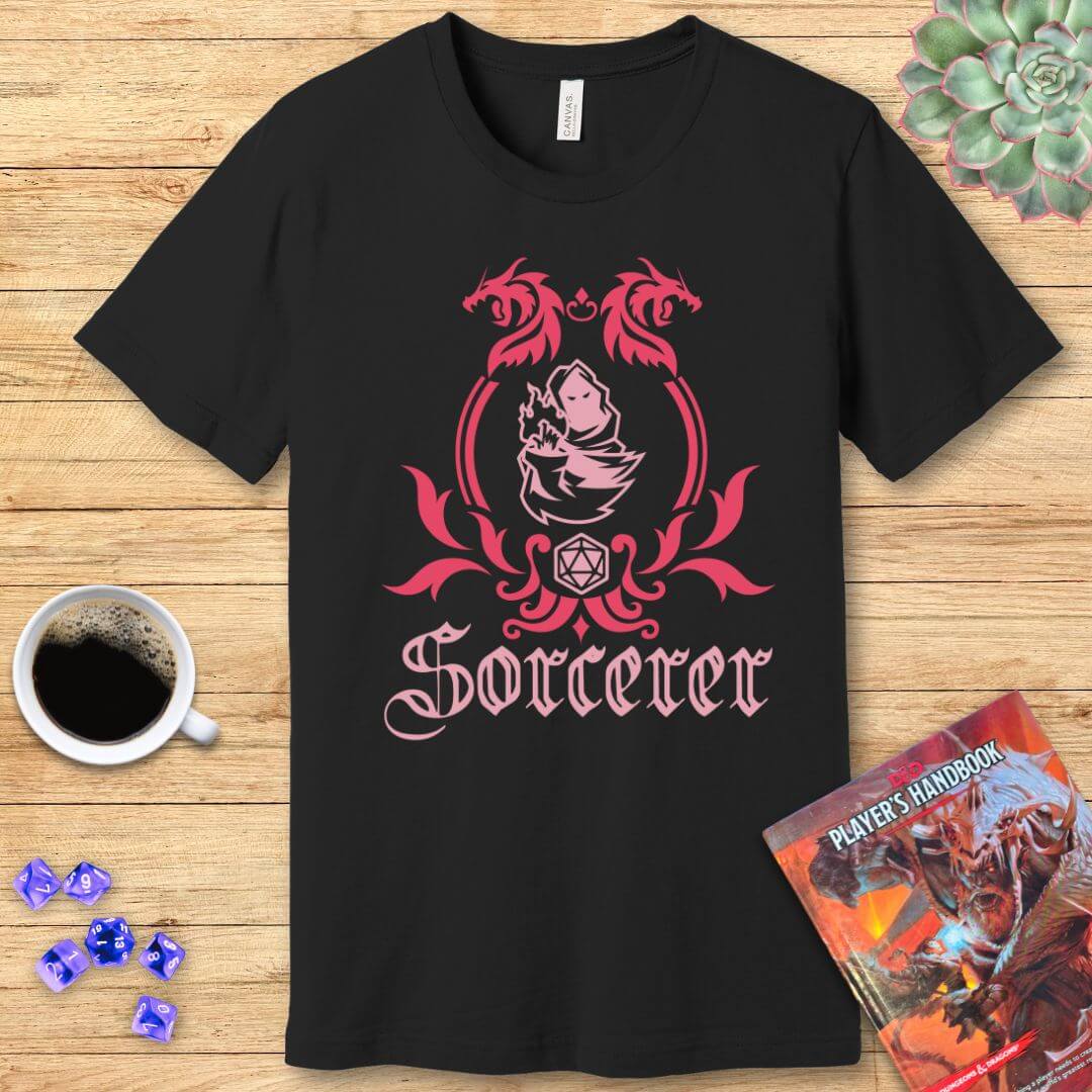 D&D Sorcerer Class Simple Emblem T-Shirt