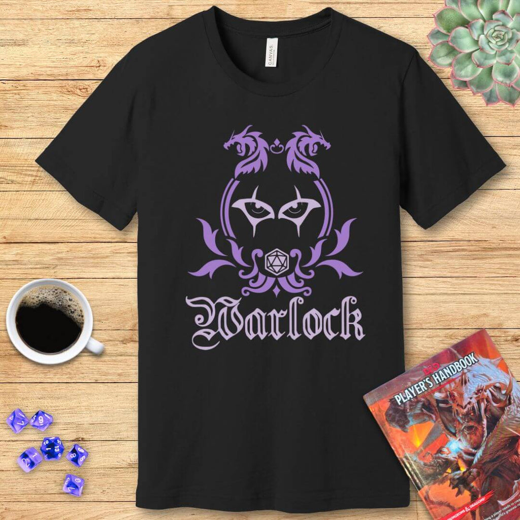 D&D Warlock Class Simple Emblem T-Shirt