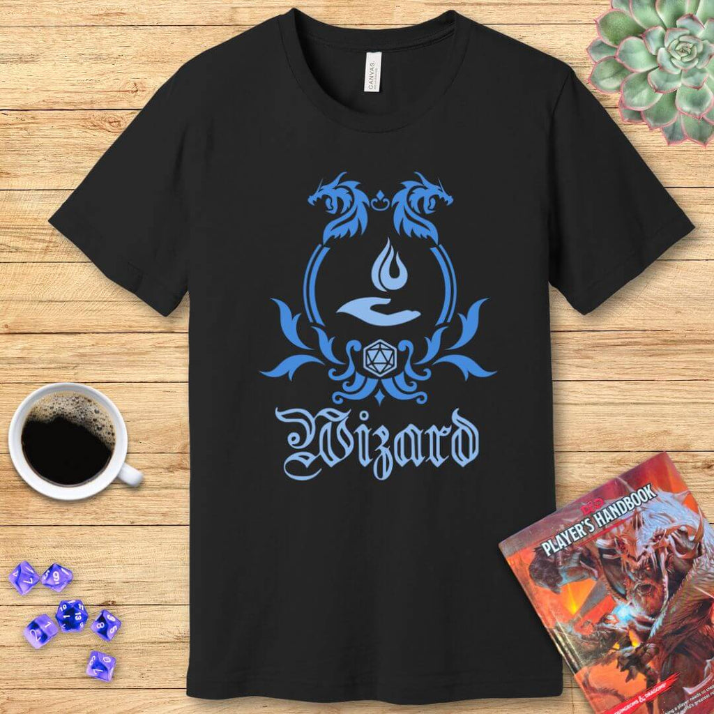 D&D Wizard Class Simple Emblem T-Shirt