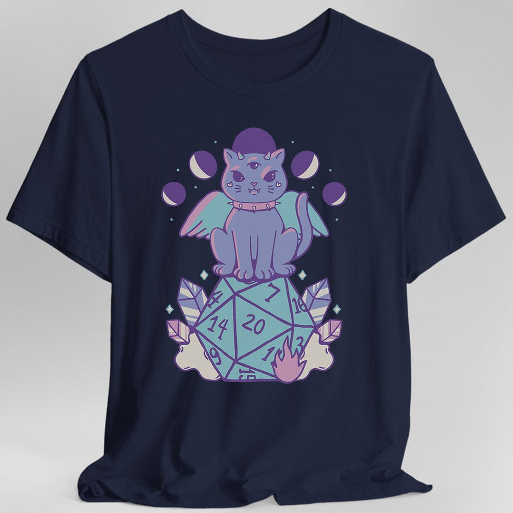 D&D Cute Cat D20 T-shirt