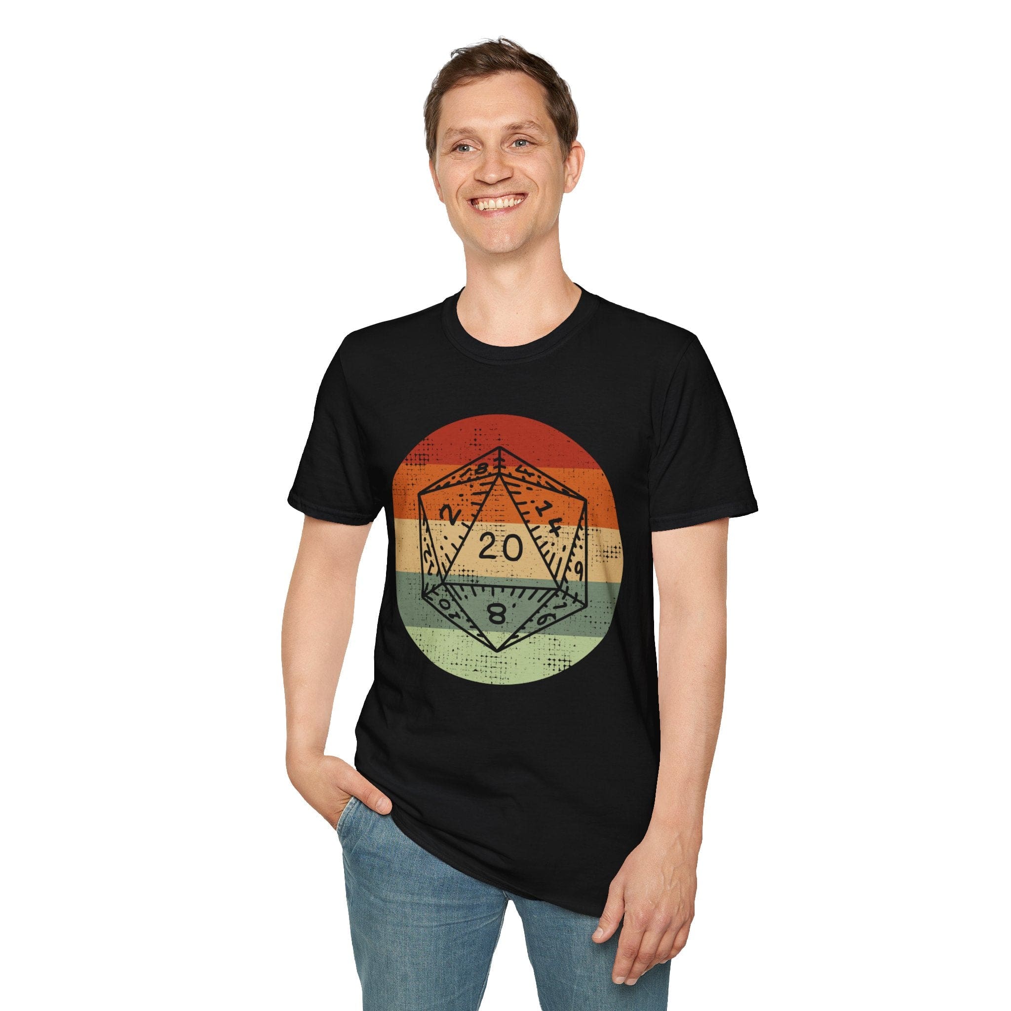 D&D D20 Shirt | Retro Sunset