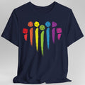 D&D Pride Shirt with Dice Rainbow