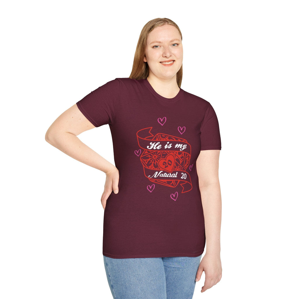 DND Valentines Gift Shirt - He is My Natural 20