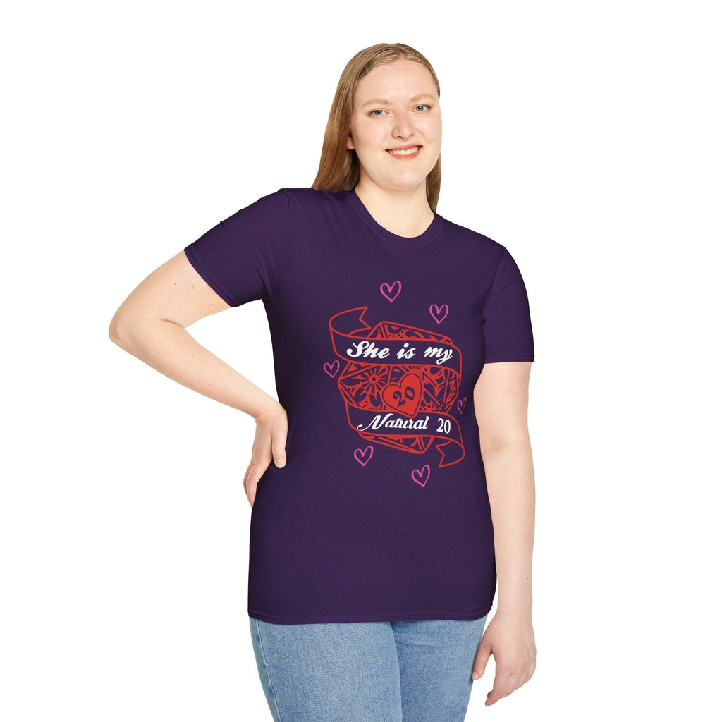 DND Valentines Gift Shirt - She is My Natural 20