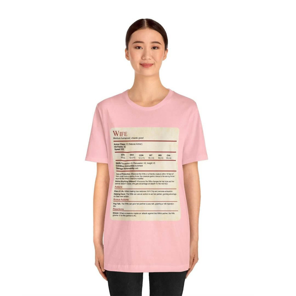 D&D Wife Stat Block T-Shirt