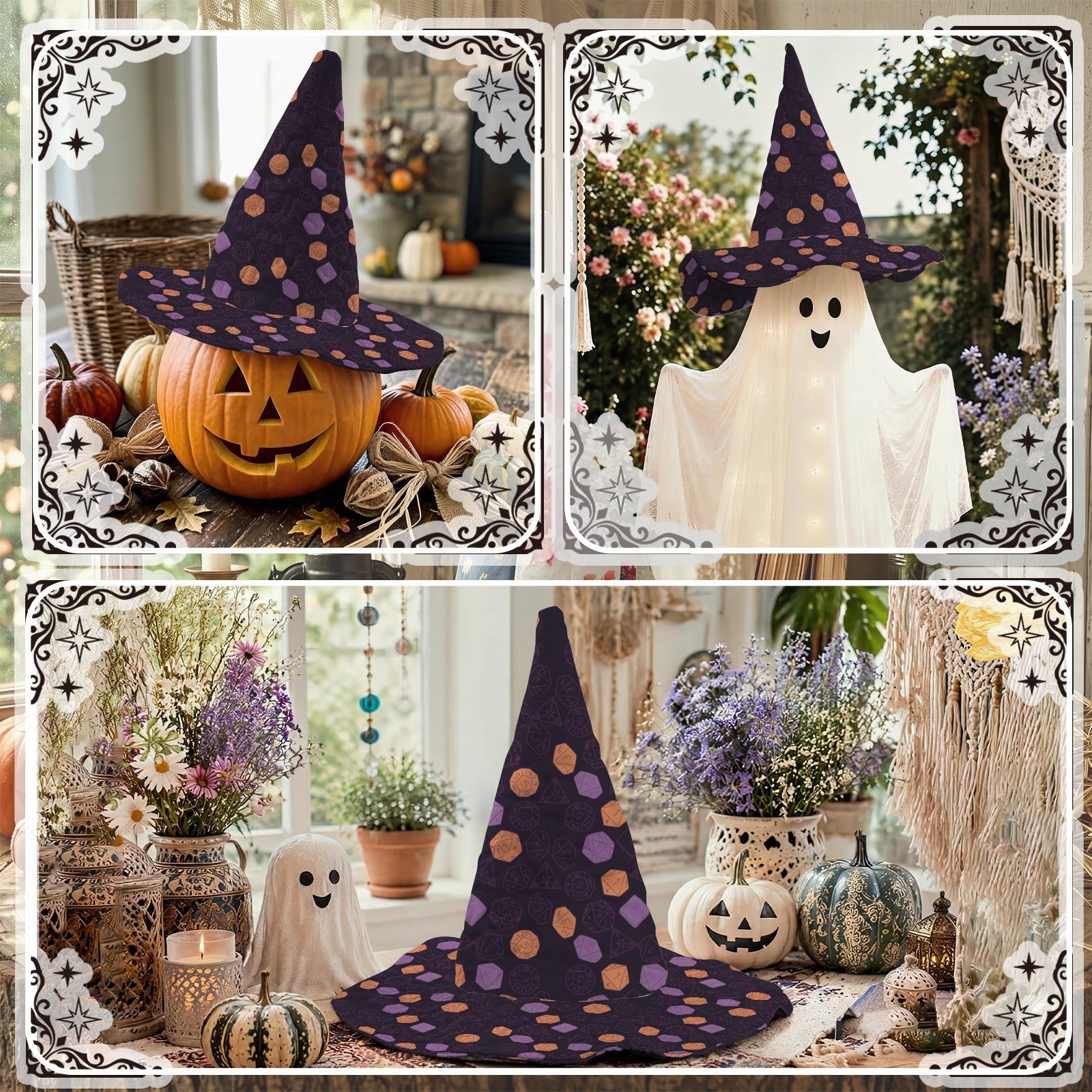 Witches Dice Hat Quilted Witch Hat