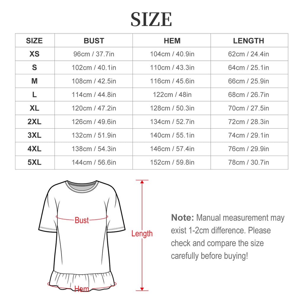 Don't Cross-Word Me! Ruffle Hem T‑Shirt
