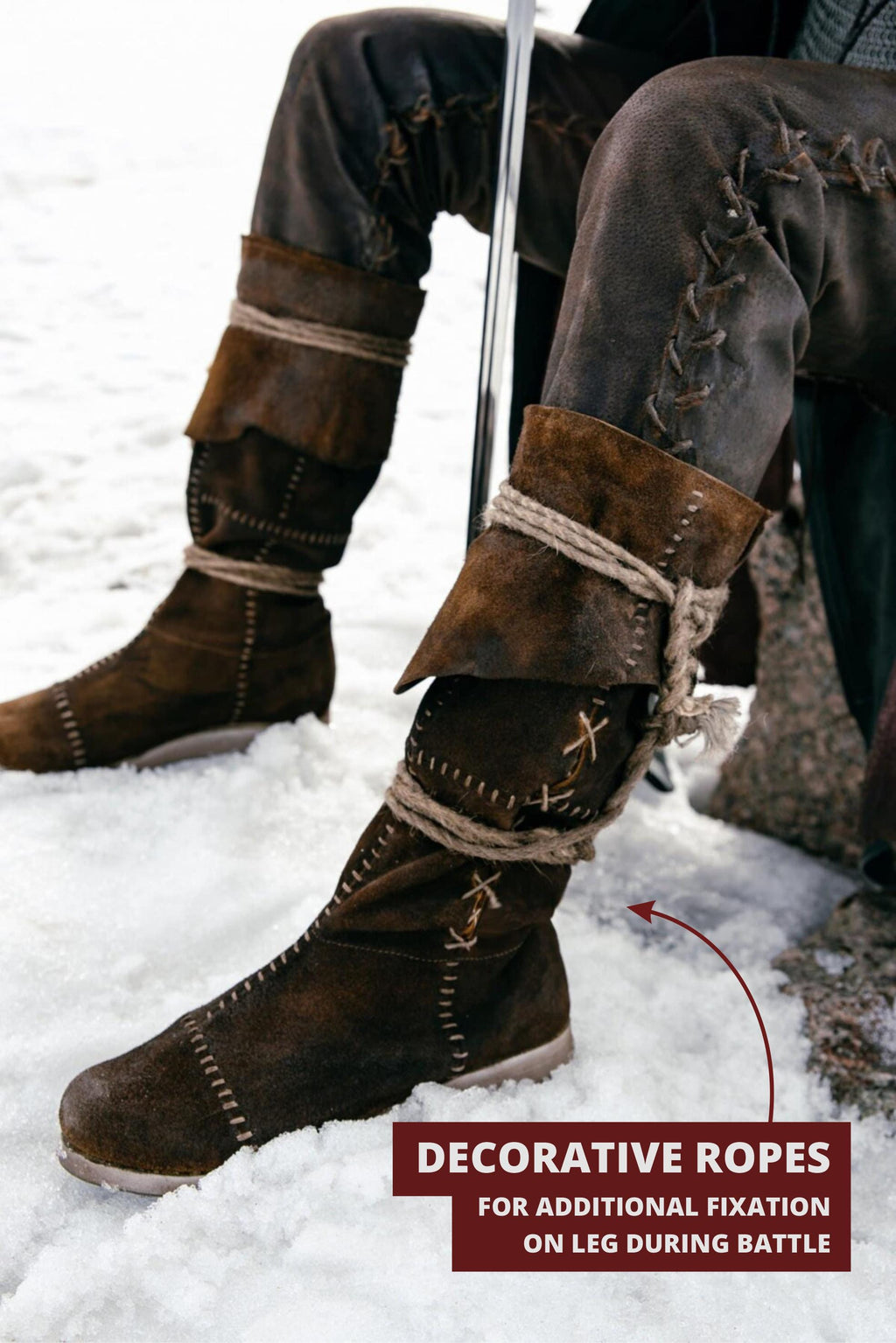 Black High Leather Boots "Aragorn"