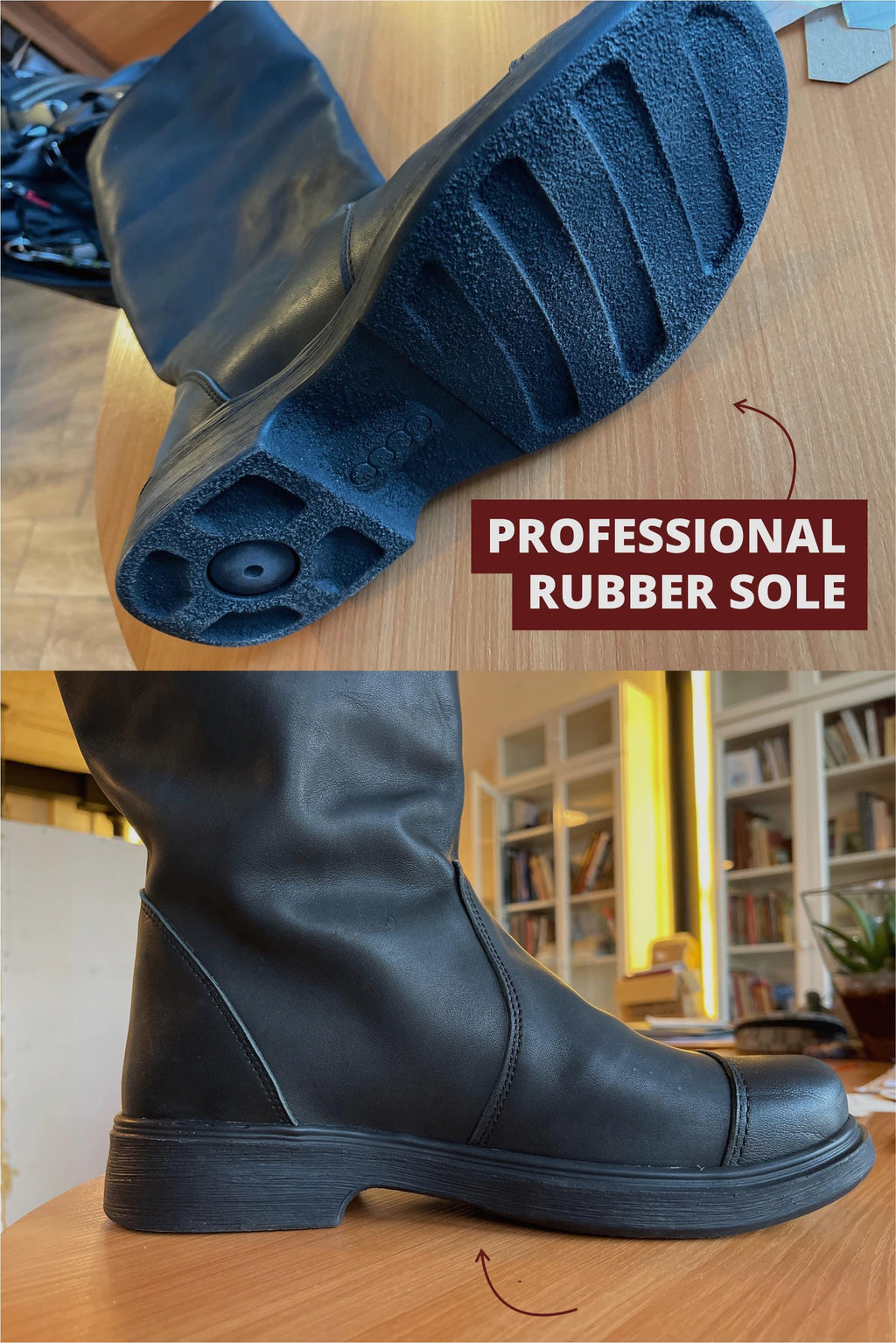 Black High Leather Boots "Aragorn"