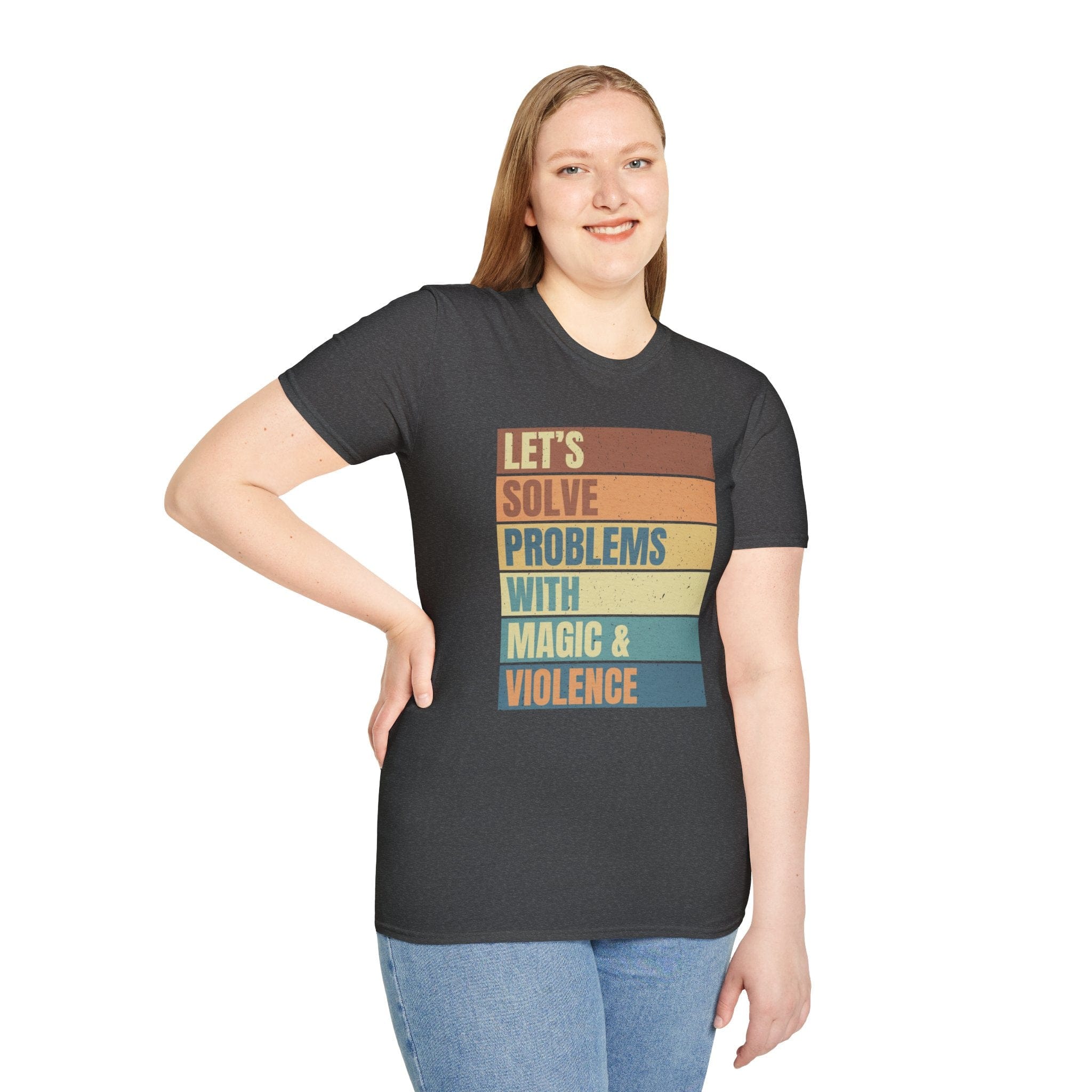Let's Solve Problems With Magic & Violence Retro T-shirt