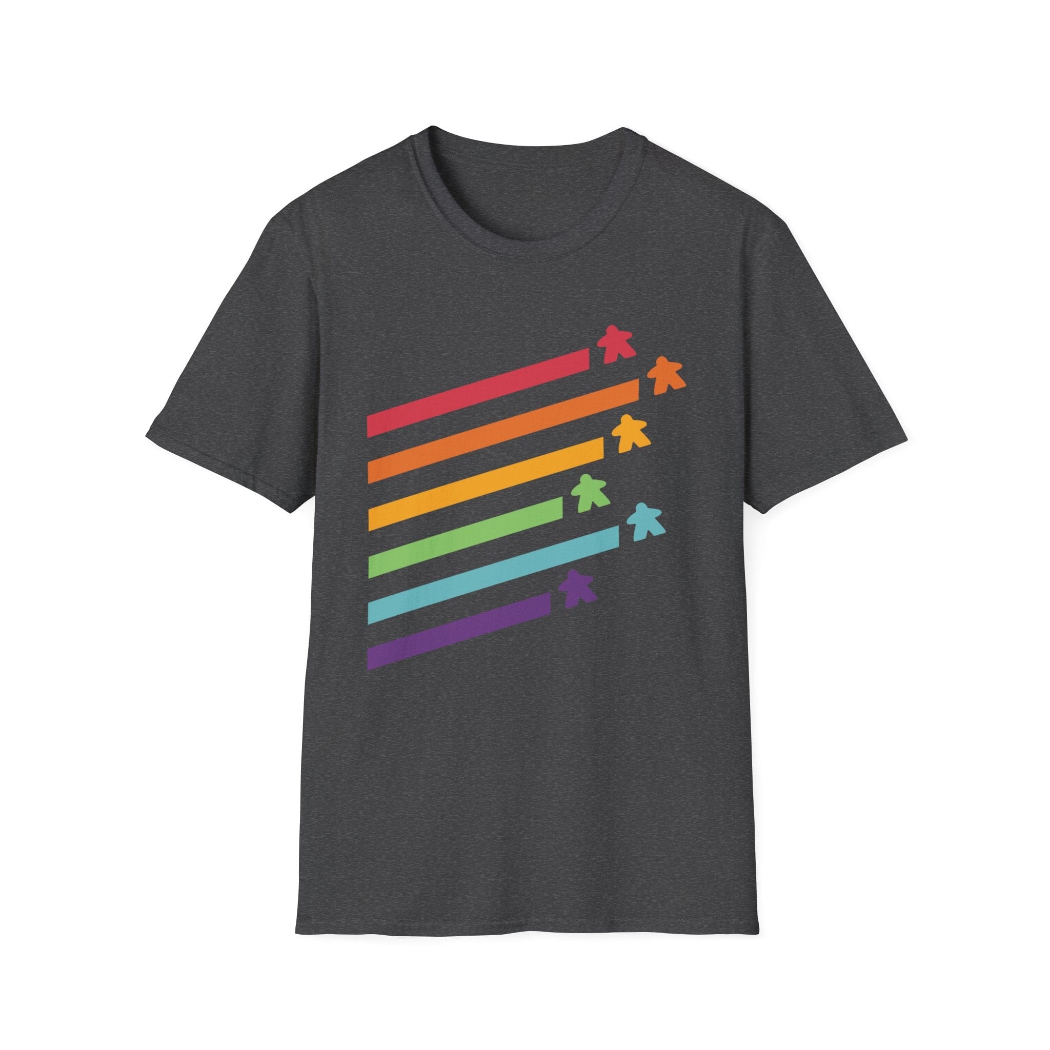 Meeple Shirt - Retro Rainbow Board Game Shirt