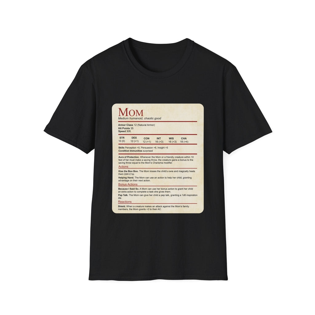 Mom DND Shirt - Funny Stat Block