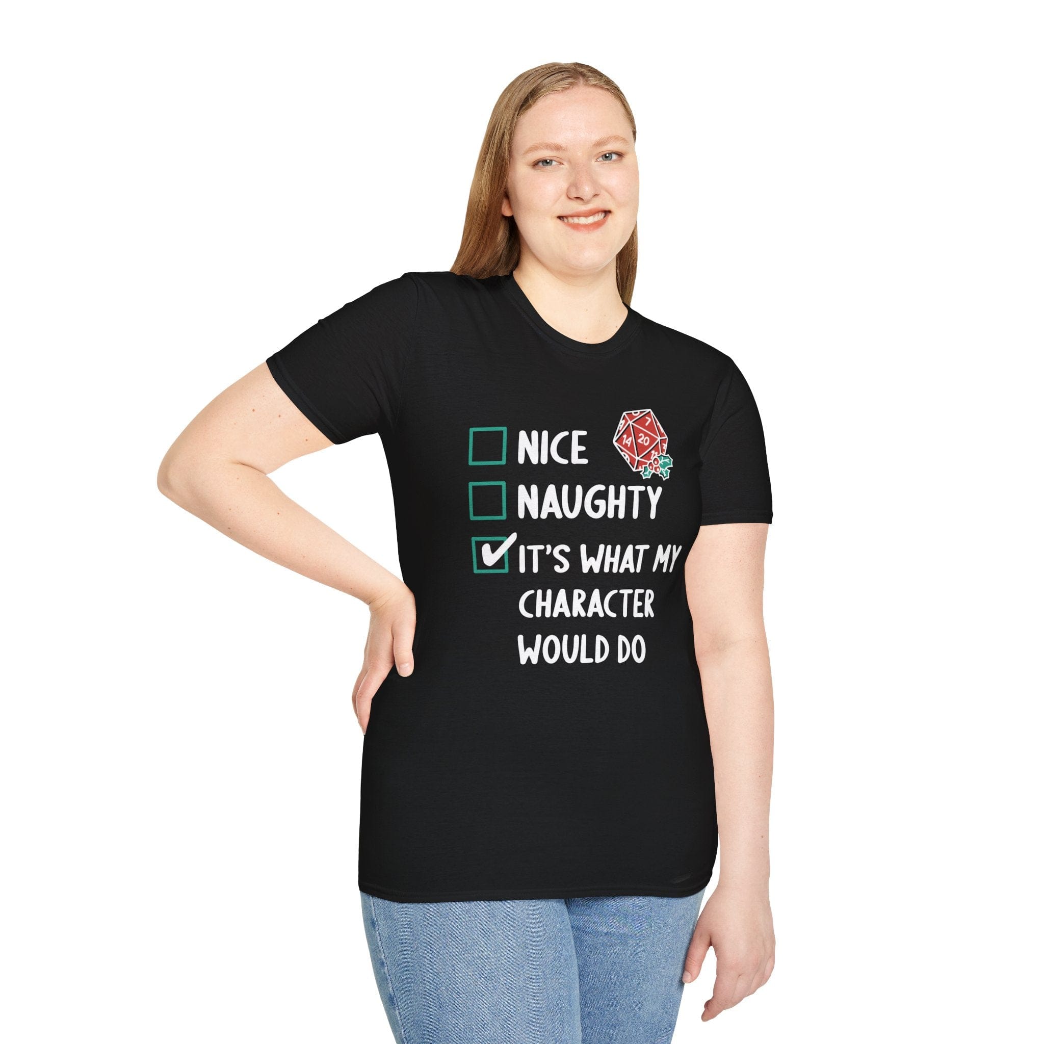 Naughty & Nice Christmas D&D T-Shirt