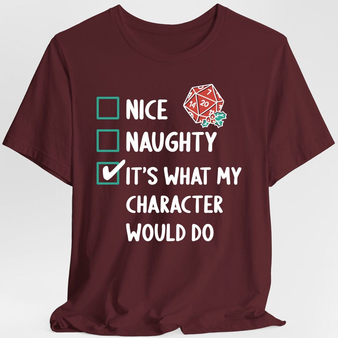 Naughty & Nice Christmas D&D T-Shirt