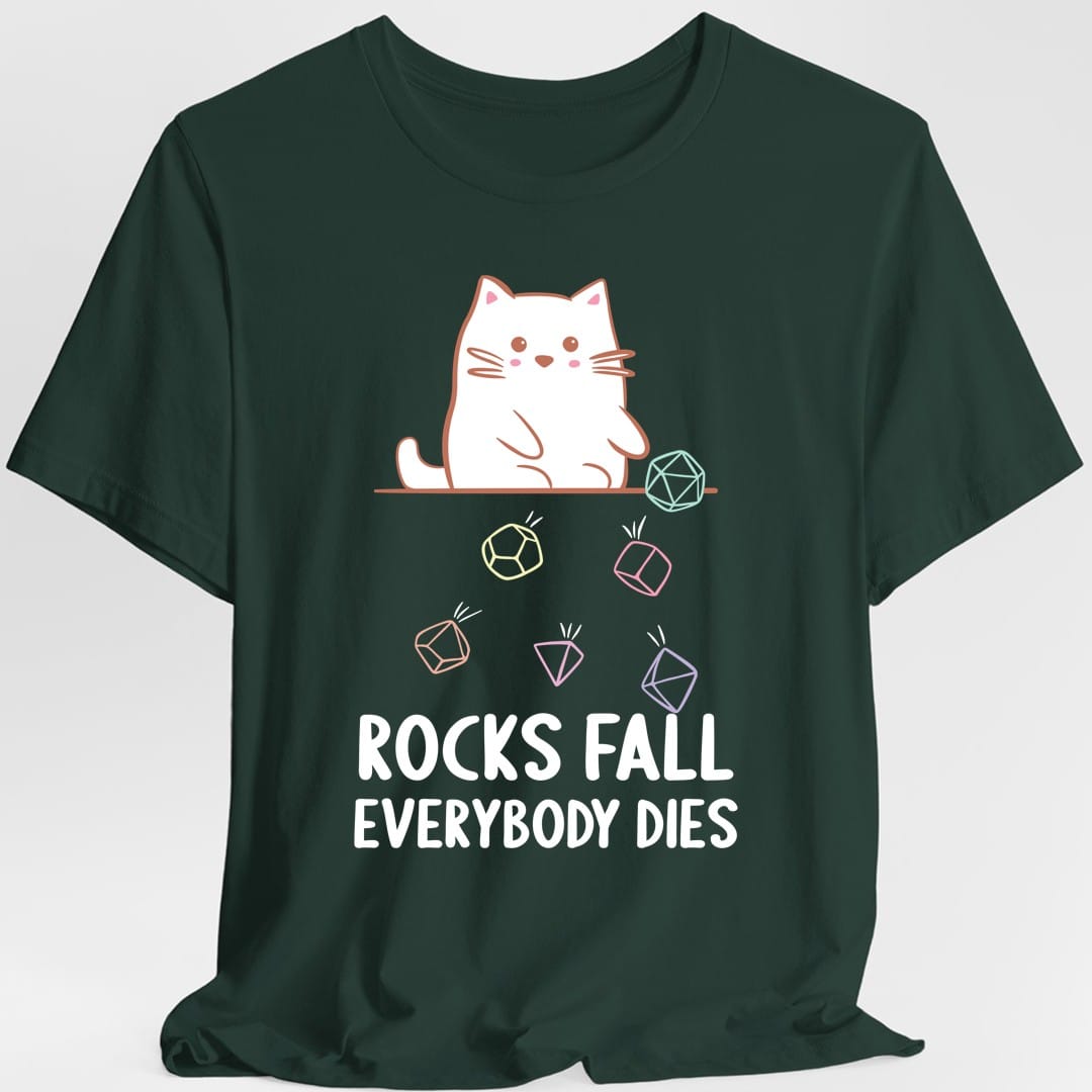 Rocks Fall Everybody Dies Kawaii Cat T-Shirt