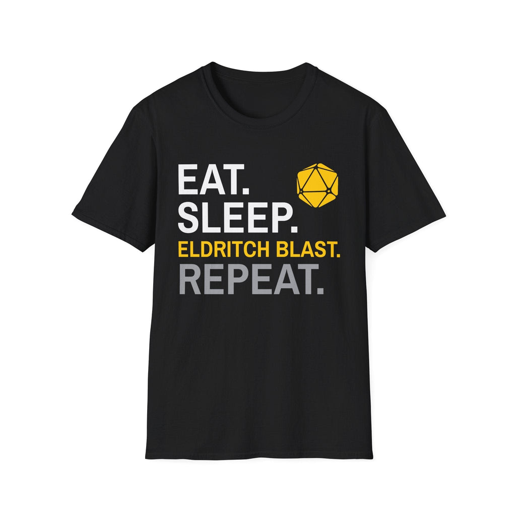 Warlock Class T-Shirt – 'Eat, Sleep, Eldritch Blast, Repeat'